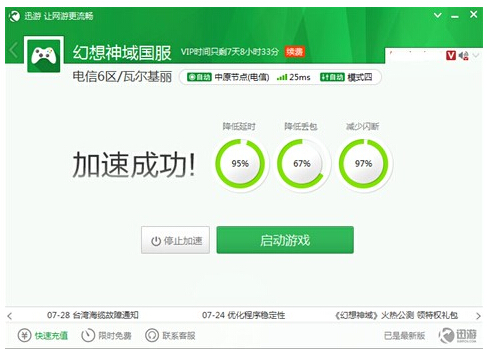 图4：迅游网游加速器——开迅游改善网络延迟，效果明显