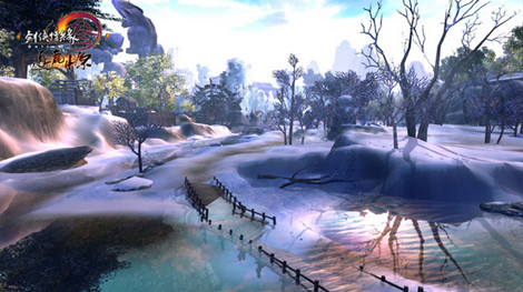 图3：迅游网游加速器——唯美风雪稻香村