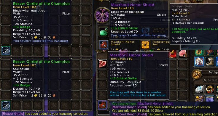 图4：迅游网游加速器——装备绑定和商人买卖物品幻化