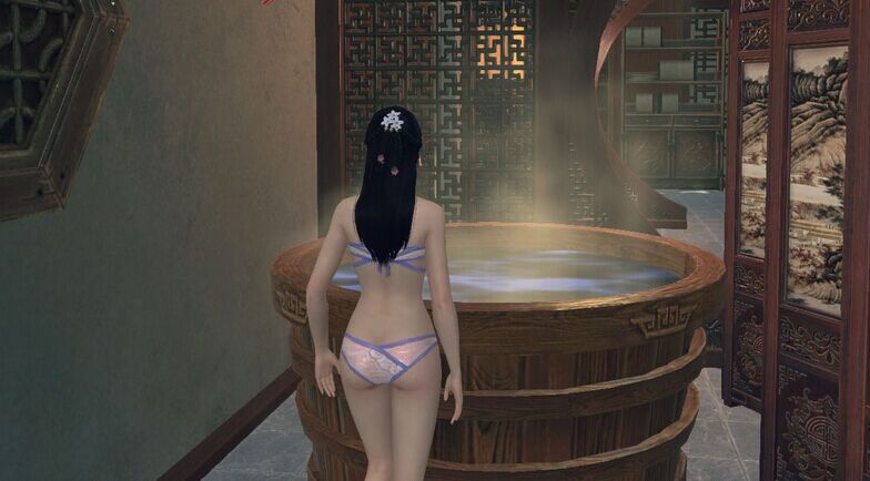 图1:迅游网游加速器——《天涯明月刀》泡澡玩法