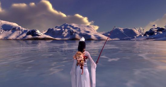 图1：迅游网游加速器——《天涯明月刀》正确的垂钓姿势