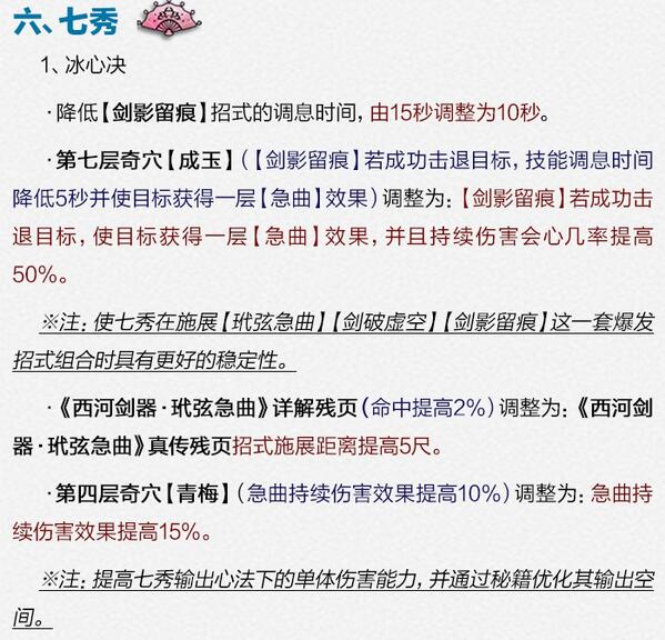 图7：迅游网游加速器——七秀技能调整