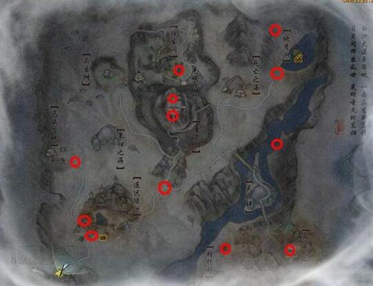 图1：迅游网游加速器——明教地图鬼分布图