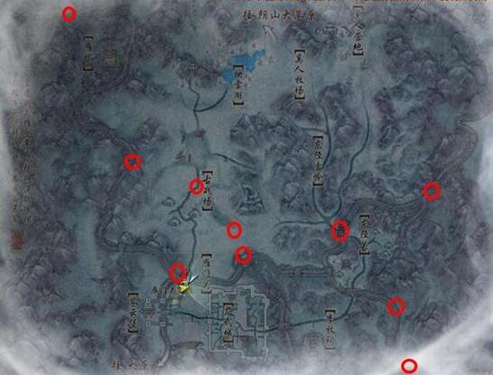 图3：迅游网游加速器——苍云地图鬼分布图